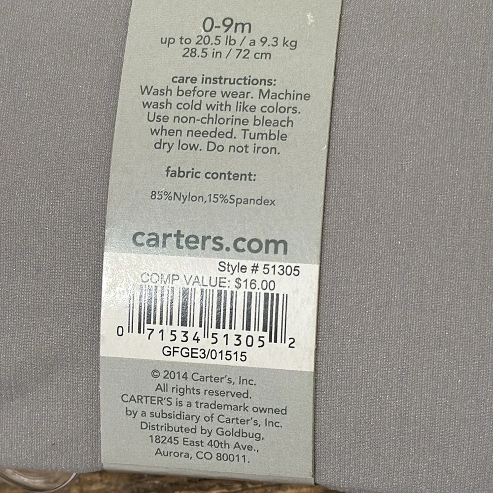 Carters side size carter’s